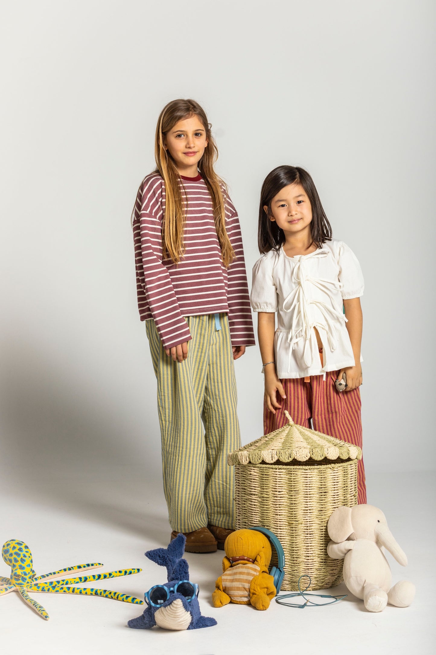 BERRY STRIPE - Long Sleeve Top