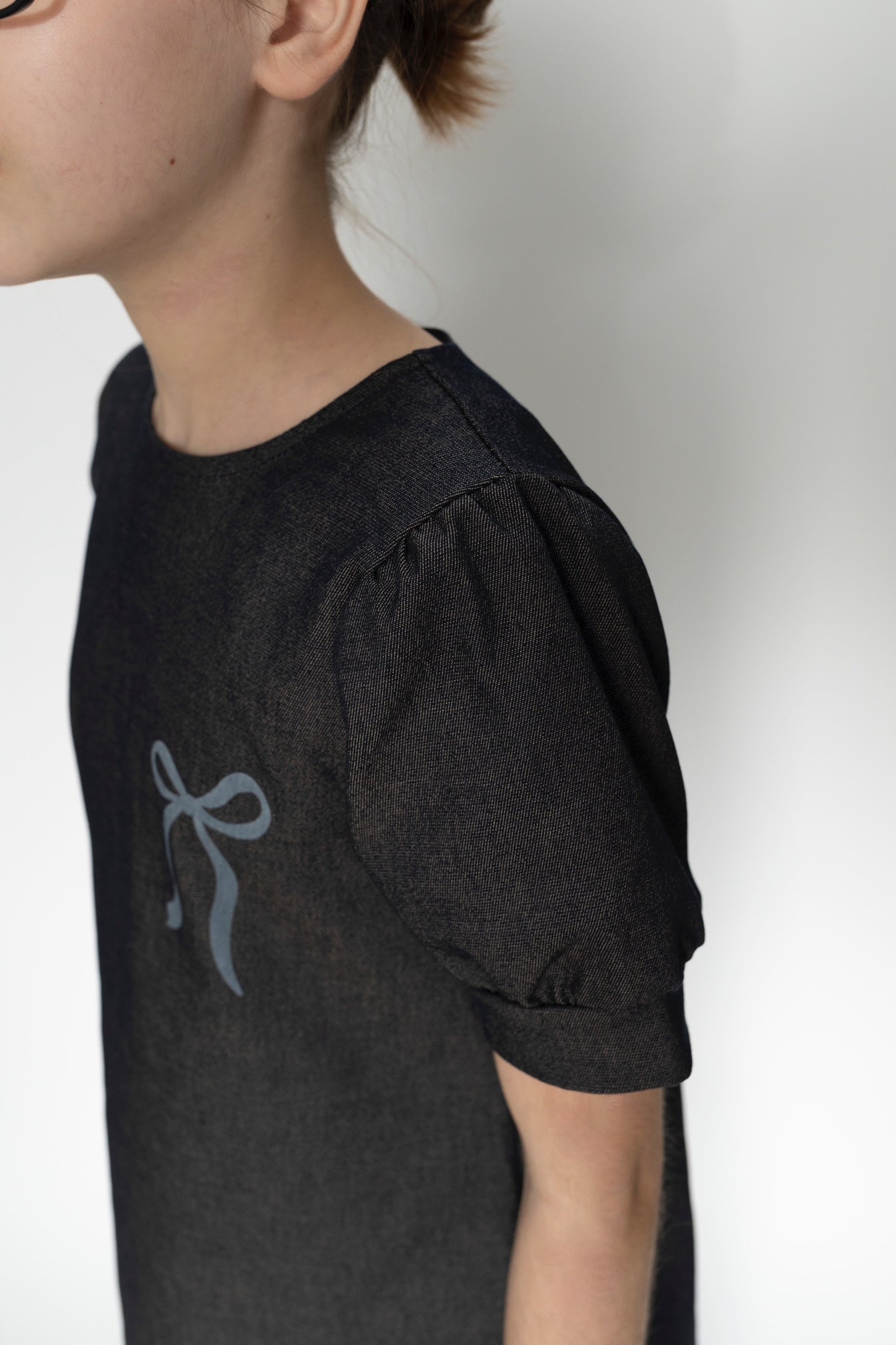 SIMPLE BOW Denim Dress