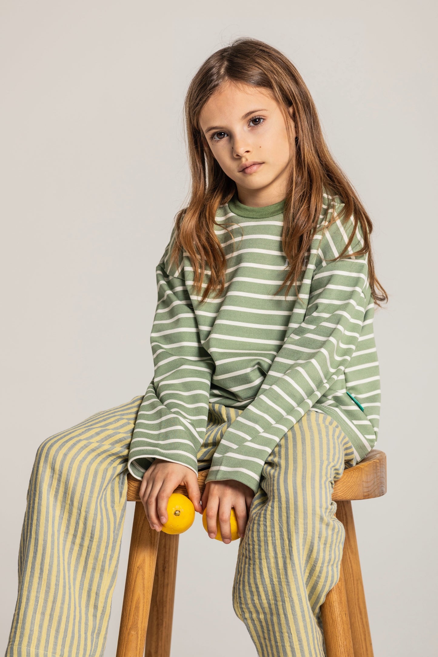 GREEN HORIZON - Long Sleeve Striped Top