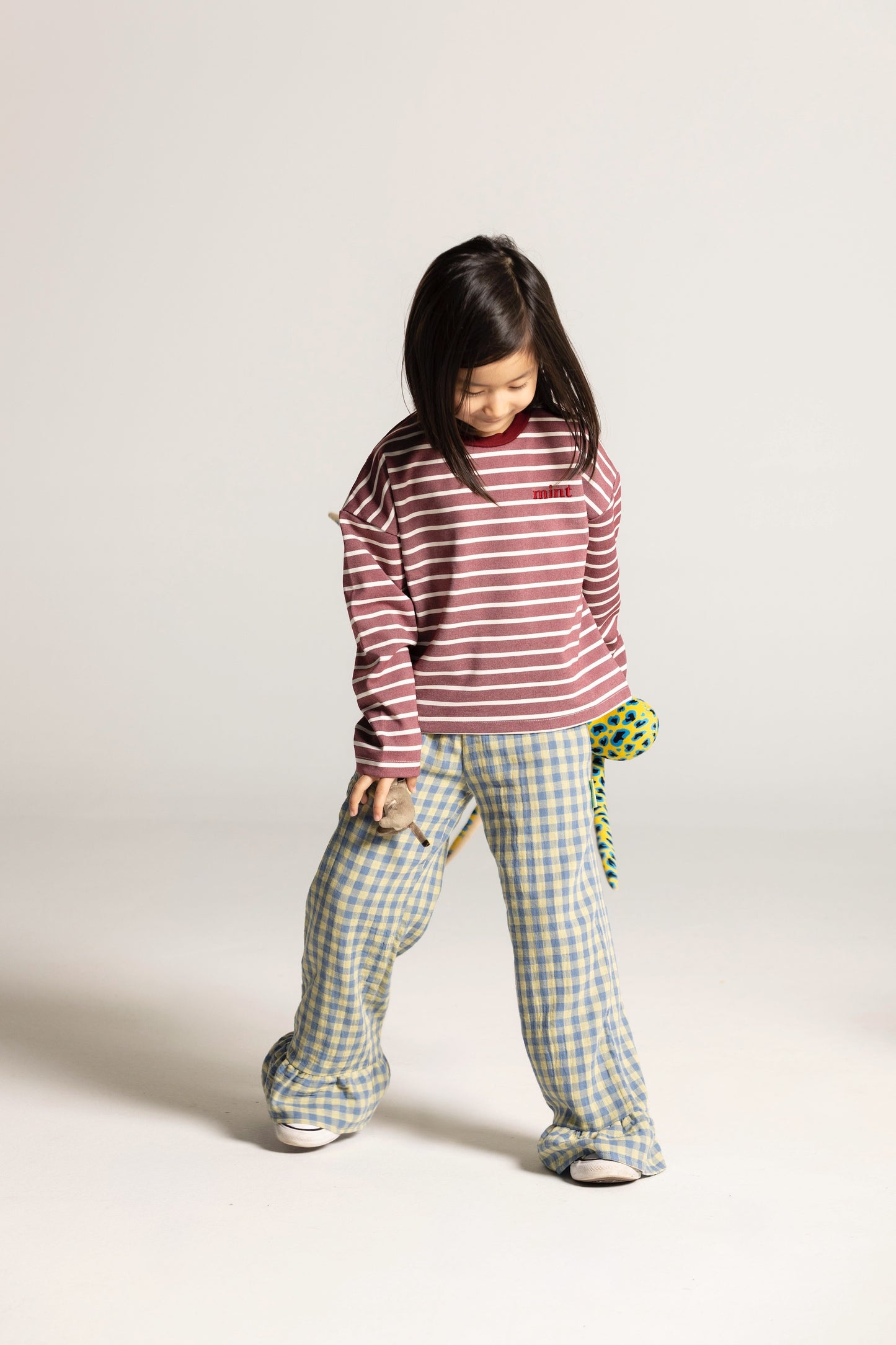 BERRY STRIPE - Long Sleeve Top