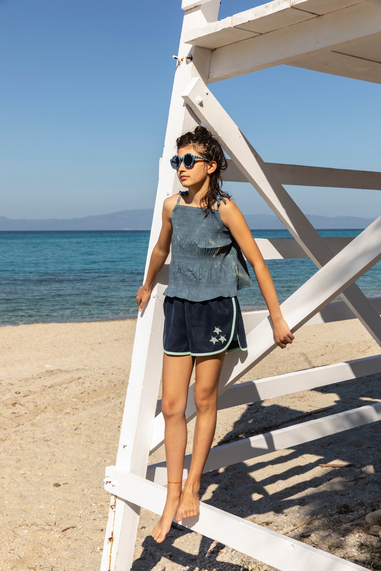 MORNING GLORY -  Textured Cotton Top